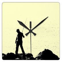 Ocean Fisherman Wall Clock