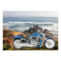 Ocean Front Chopper Personalized Announcements