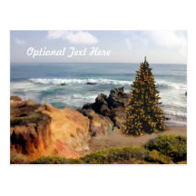 Ocean Front Christmas Tree Post Cards