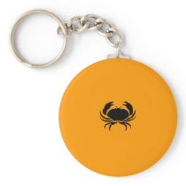 Ocean Glow_Black-on-Orange Crab keychains