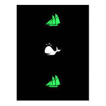 Ocean Glow_Clipper-Whale Multi-icon Post Cards