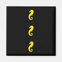 Ocean Glow_Yellow Seahorse Refrigerator Magnet