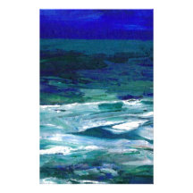 Ocean in the Moonlight Ocean Art Seascape Gifts Stationery