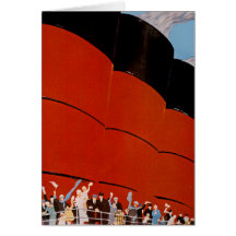 Ocean Liner Bon Voyage Greeting Card