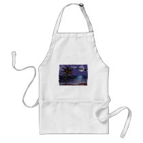Ocean Moonlight Christmas Holiday Apron