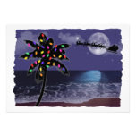 Ocean Moonlight Christmas Holiday Personalized Invitations