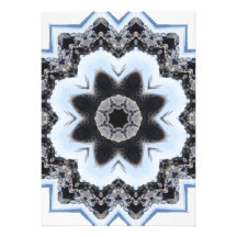 Ocean Rocks Photo Mandala Custom Announcements