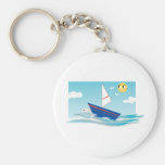 Ocean Scene with Sailboat Keychains