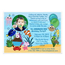Océan sous l'invitation d'anniversaire de mer