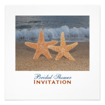 Ocean Starfish Bridal Shower Personalized Invite