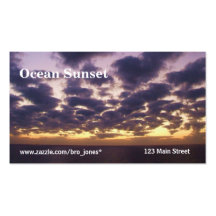 Ocean Sunset Business Card Template