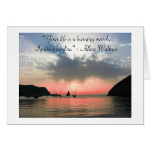 Ocean Sunset Photo Card