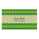 Ocean Swirls Green Business Card