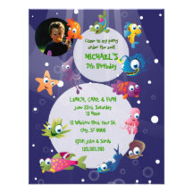 Ocean Theme Children's Birthday Party Invitation
