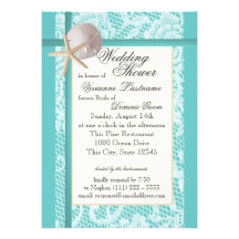 Ocean Theme Wedding Shower Invitation