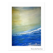 Ocean Wave Painted Postcard