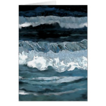 Ocean Waves at Night CricketDiane Seascape Greeting Cards