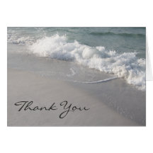 Ocean Waves & Sand Thank You Card