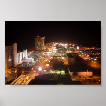 Oceanfront Nightlife Poster