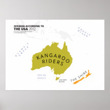 Oceania According to the USA Poster