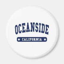 Oceanside California College Style tee shirts Refrigerator Magnets