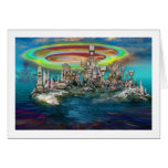 Oceansky1wirlpoolcolor2HighRockIsland2bbb Greeting Cards
