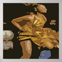 OCHUN TAMBOR DANCING BY LIZ LOZ POSTERS