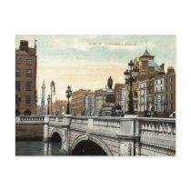 O'Connell Bridge, Dublin, Ireland 1915 Vintage Postcard