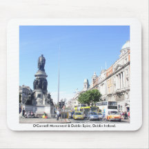 O'Connell Monument & Dublin Spire, Dublin Ireland Mouse Pad