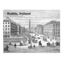 O'Connell Street Vintage Dublin Ireland Postcard