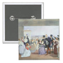 October Celebration in Rome, 1842 Pinback Button
