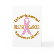 OCTOBER is Breast Cancer Awareness Month Greeting Card