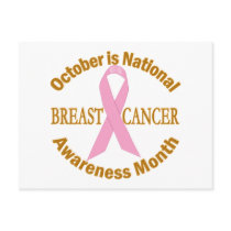 OCTOBER is Breast Cancer Awareness Month Postcards