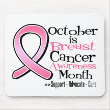 October is Breast Cancer Awareness Month v2 Mousepad
