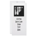 October Showers Black Cat Silhouette At Window BW Rack Cards