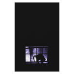 October Showers Cat Silhouette At Window 2 Indigo Stationery Paper