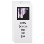 October Showers Cat Silhouette At Window Purple Rack Card Template