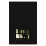 October Showers Cat Silhouette At Window Yellow Custom Stationery