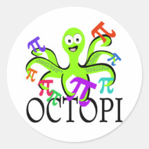 Octopi Round Sticker