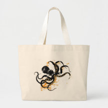 Octopus Abstract Canvas Bag