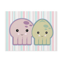 octopus and squid pals post cards