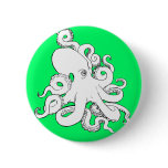 Octopus Pinback Button
