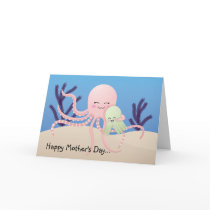 Octopus, Happy Mother's Day... Greeting Cards