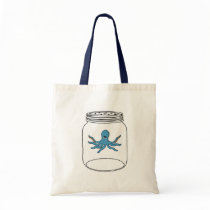Octopus in a Jar Tote Bags