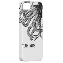 Octopus in Black and White iPhone 5 Cases