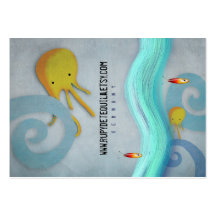 Octopus Ocean Waves Muted Business Card