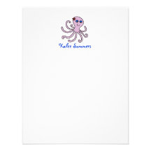Octopus Personal Stationery, 4.25x5.5 Invite