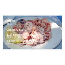 Octopus Salad With A Slice Of Lemon Business Cards