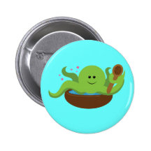 Octopus Soup Pinback Buttons