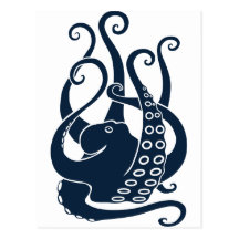 octopus squid cuttlefish oktopus scuba diving postkarte